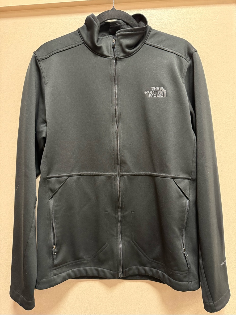The North Face WindWall Soft Shell Jacket Black Full Zip Lightweight Men’s Small